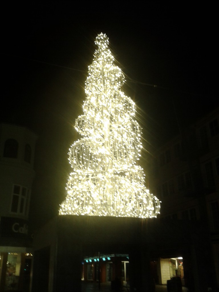 Árvore de Natal em Holstebro. Foto: arquivo pessoal