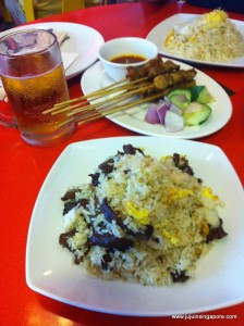 Beef fried rice e Saté