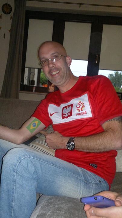 Daniel Miglioli - Marido da Regiane, torcendo pra Polônia com o coração no Brasil