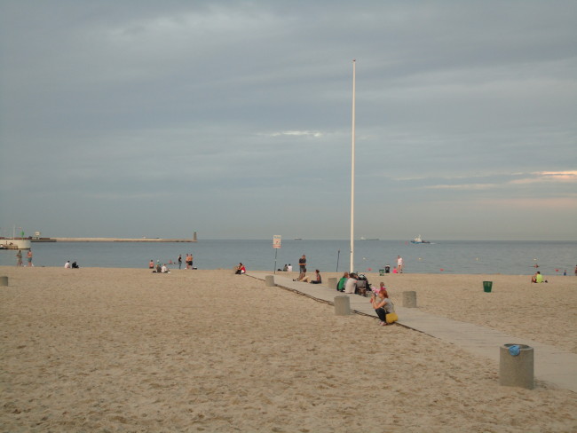 Vista da areia.