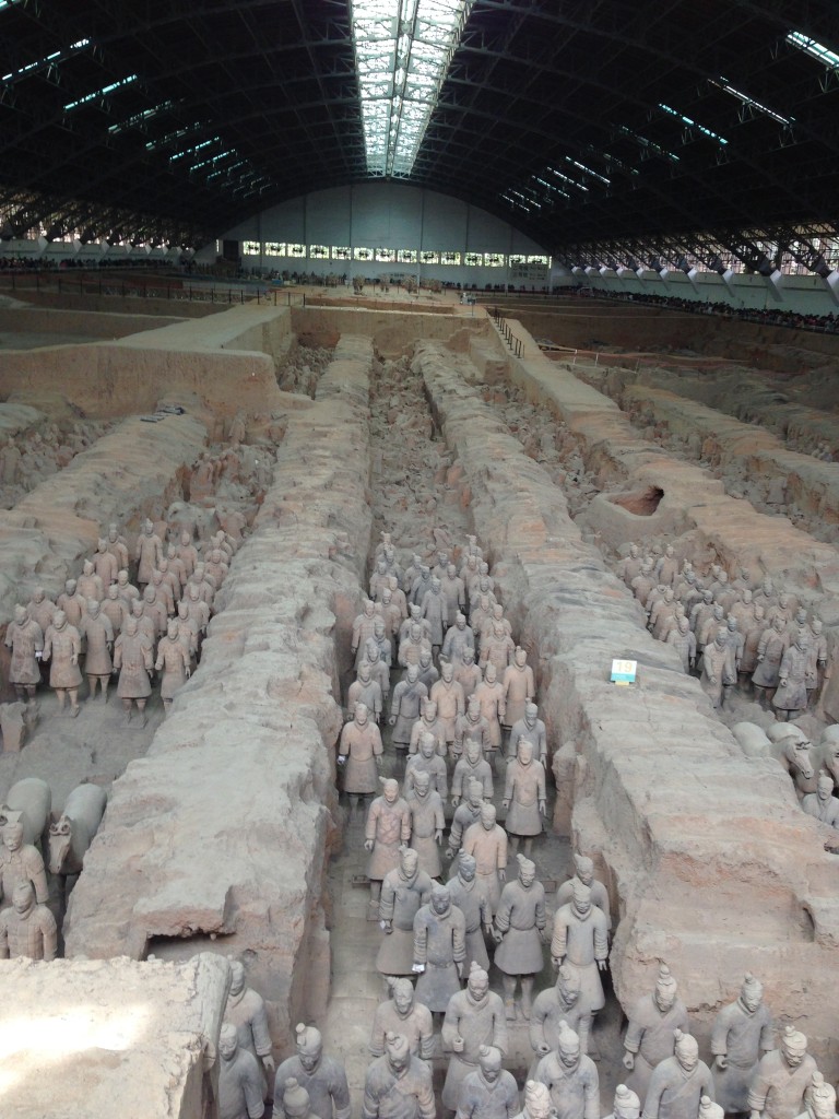 O Local onde foram encontrados o primeiro grupo de soldados de Terracota. E ainda não está completamente escavado.