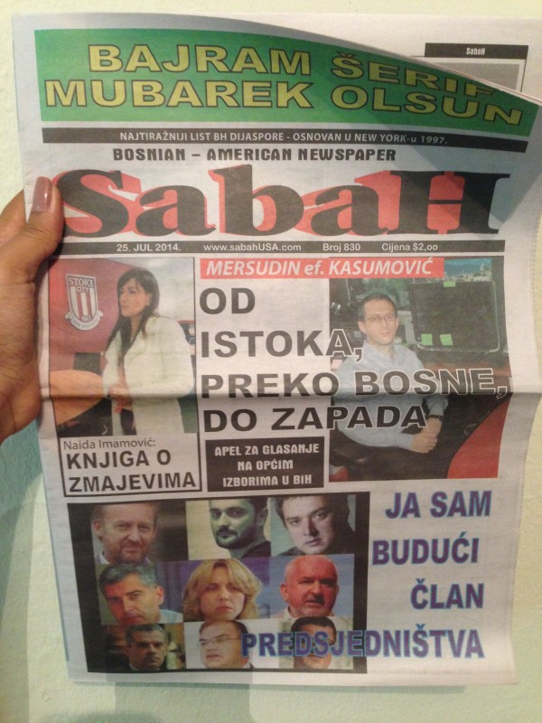 O Sabah: primeiro jornal bósnio criado fora da Bósnia. O jornal possui circulação diária.
