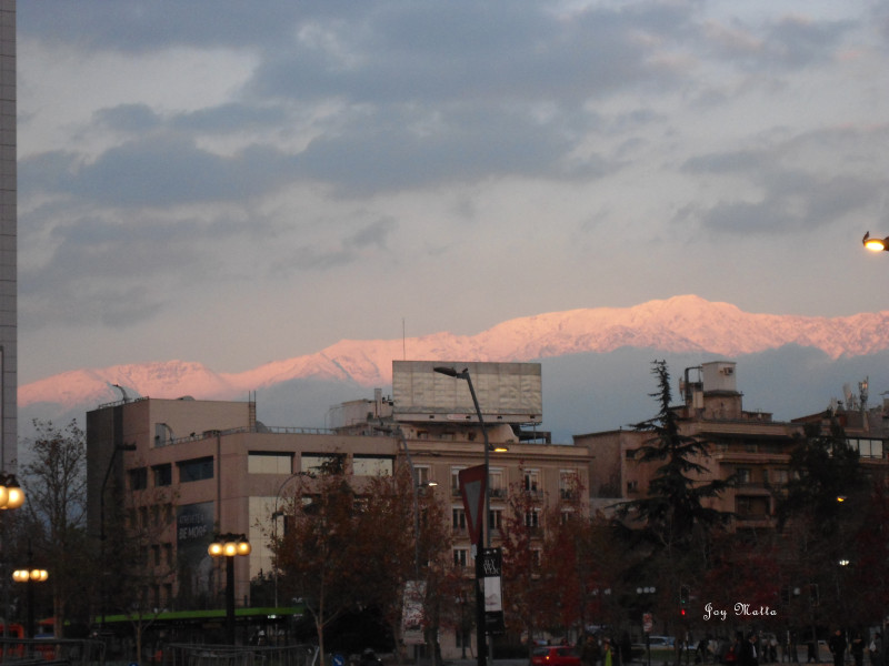 Entardecer em Santiago