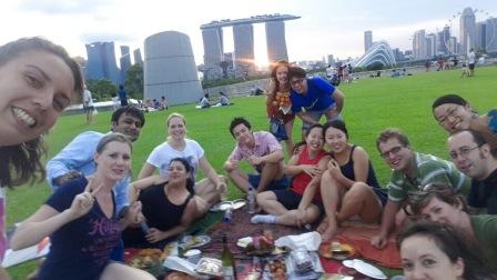 Piquenique com amigos de diversas partes do mundo!!!
