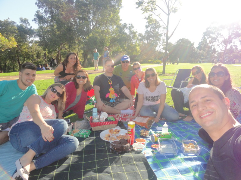 Picnic no Kings Park em Perth