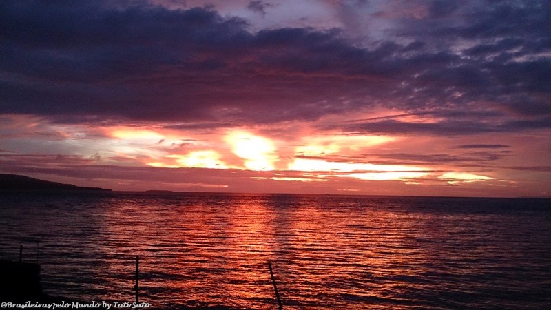 Momento feliz em Dumaguete! Nascer do sol incrível!