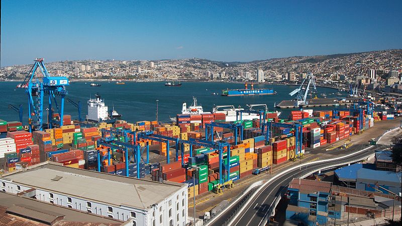 Valparaíso desde mirador artillería. Foto feita por Usuario:Barcex. Cópia autorizada.