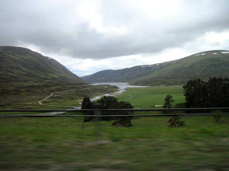 Paisagem da rota Edinburgh-Inverness