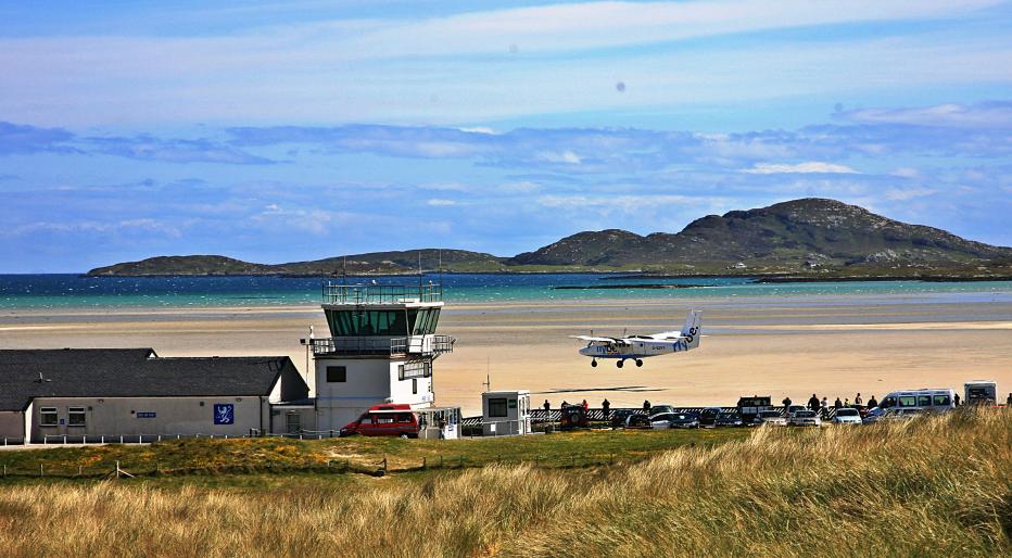 Barra airport, Outer Hebrides (crédito: http://photos.coilleais.com/)