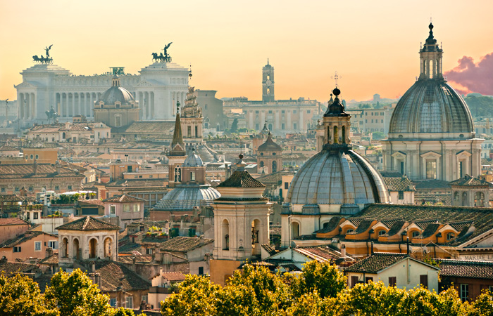 Vista de Roma, do castelo Sant'Angelo