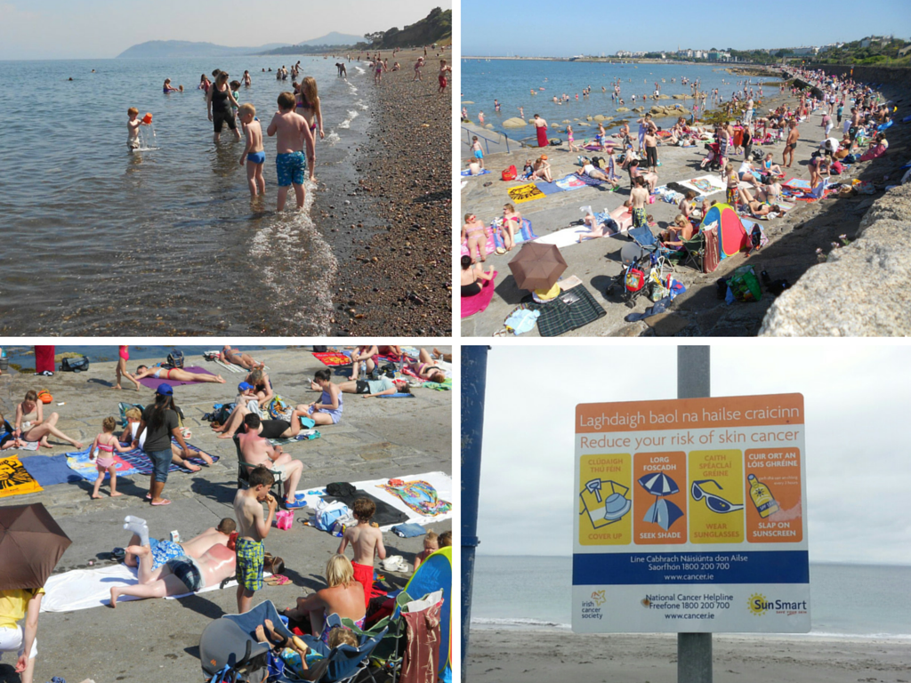 Imagens de Luz Pereira - verão de 2013 em Dun Laoghaire, Killiney. E Inishmore (canto inferior direito) em Agosto de 2015. Fonte: Arquivo pessoal