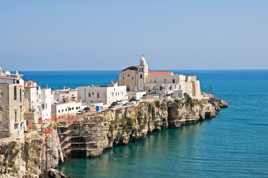 Panoramic view of Vieste. Puglia.