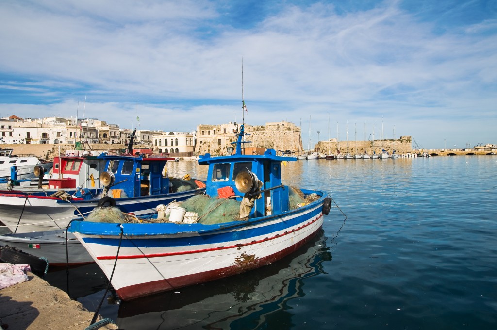 Panoramic view of Gallipoli. Puglia. Italy.
