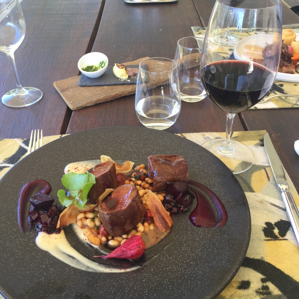 Almoço no restaurante Pierneef - La Motte. (Foto: M. Braga)