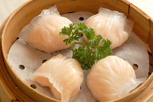 Dumplings de camarão