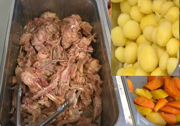 Menu do dia até nas cantinas de repartições públicas: "Saltkjöt", carne de carneiro salgada e cozida, acompanhada de legumes e batatas cozidas na mesma água.