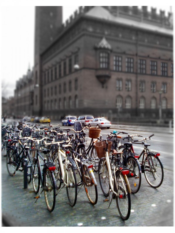 Nada de "carrões": na Dinamarca, as bicicletas imperam. Fonte: Pixabay