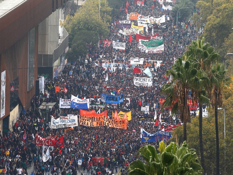 Marha estudantil no Chile