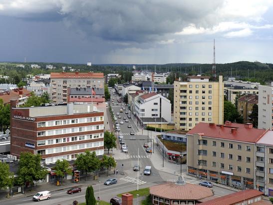 O pequeno centro de Kouvola. Foto: revista kauppalehti.fi