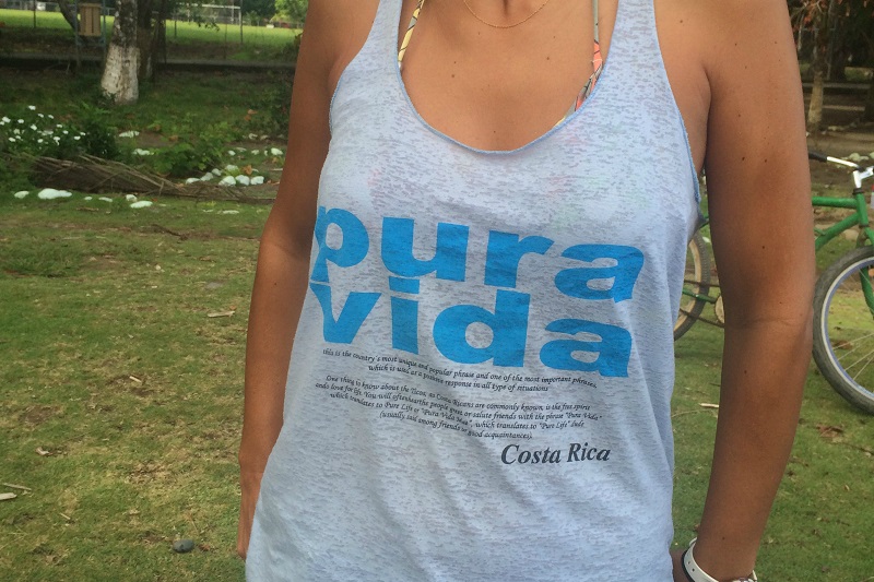 Muitos artigos com o lema PURA VIDA - Arquivo pessoal
