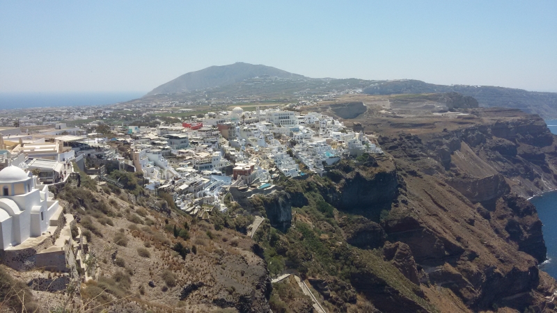 Santorini: Foto da cidade de Fira. Foto arquivo pessoal