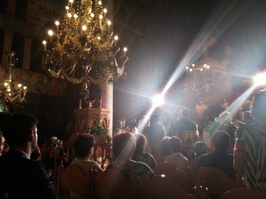 Cerimônia religiosa na igreja ortodoxa