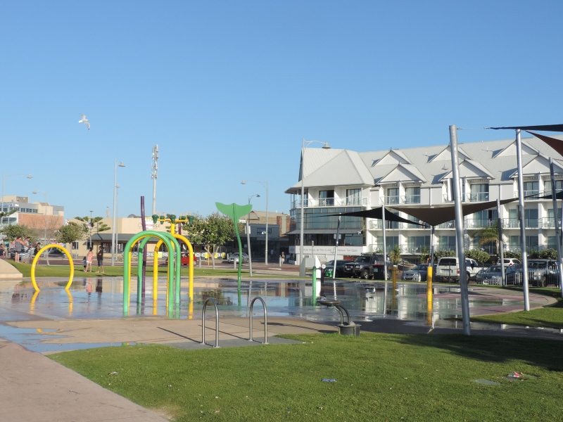 Parque aquático na cidade