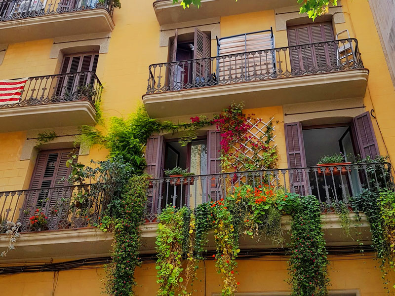 Fachada de apartamento em Barcelona
