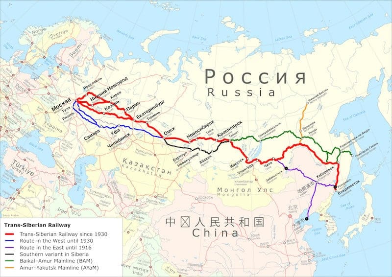 https://en.wikipedia.org/wiki/Trans-Siberian_Railway#/media/File:Transsib_international.svg Ponto turísitco, Transiberiana, Rússia